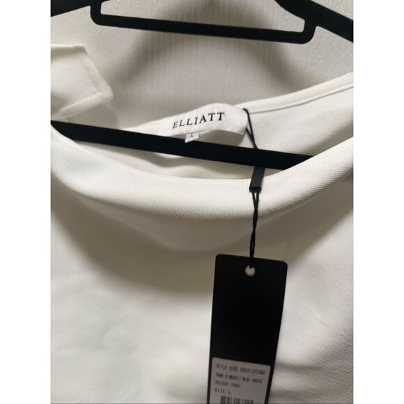 Elliatt Kimberly Off-the-Shoulder Minidress White Bridal Shower 👗 size L NWT - Picture 6 of 7